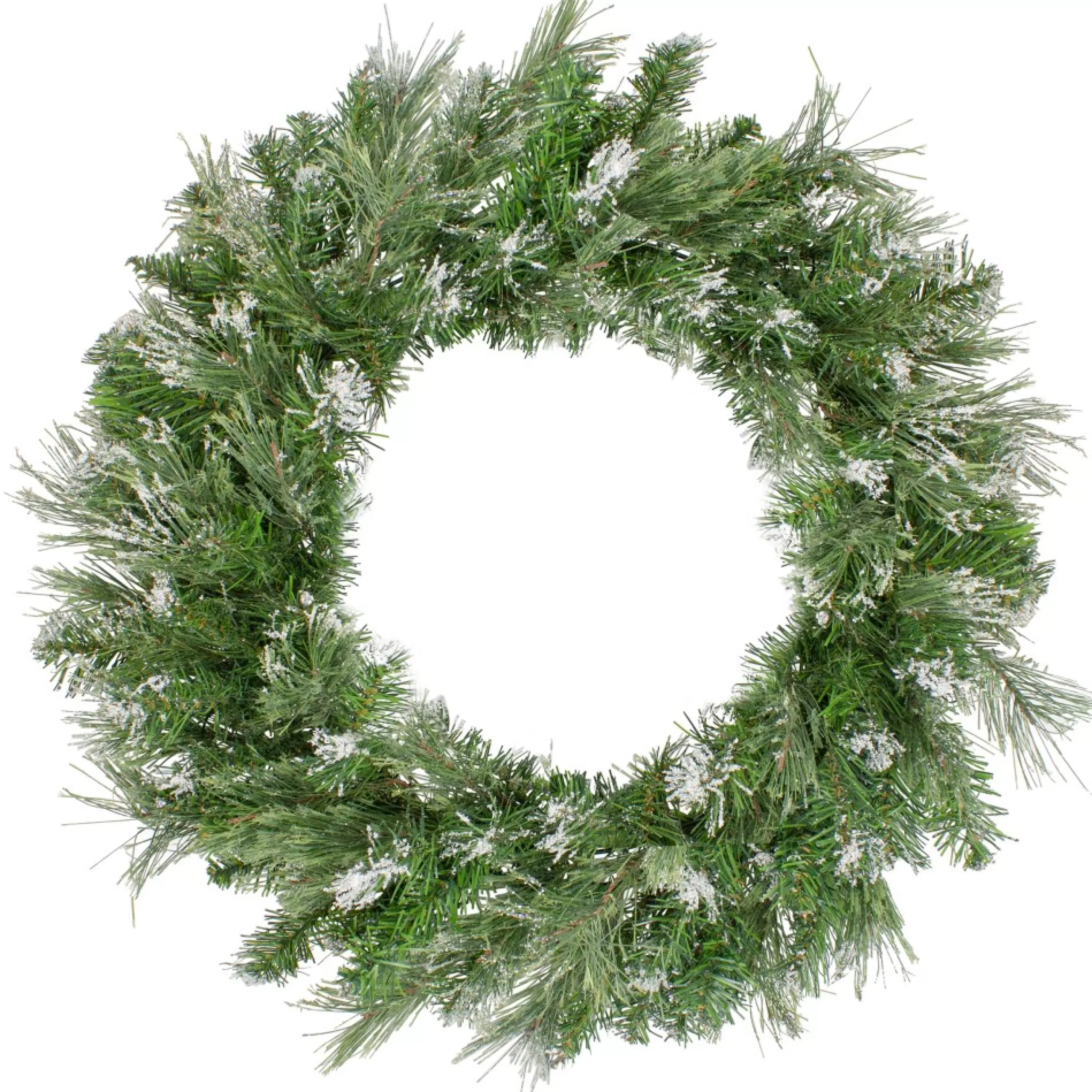 Unlit Wreaths*Northlight Snow Mountain Pine Artificial Christmas Wreath - 24 Inch, Unlit