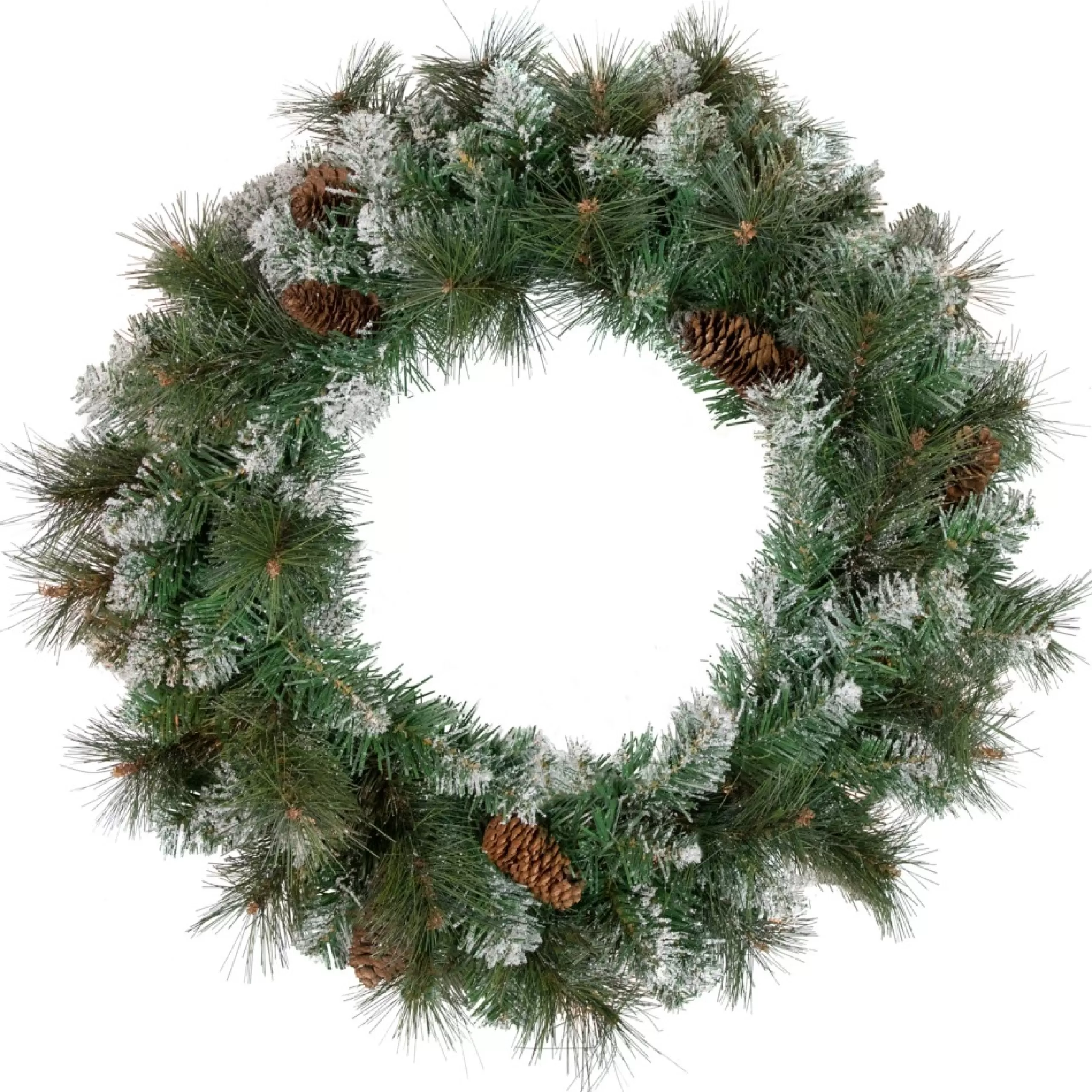 Specialty Wreaths*Northlight Snow Valley Pine Artificial Christmas Wreath, 24-Inch, Unlit