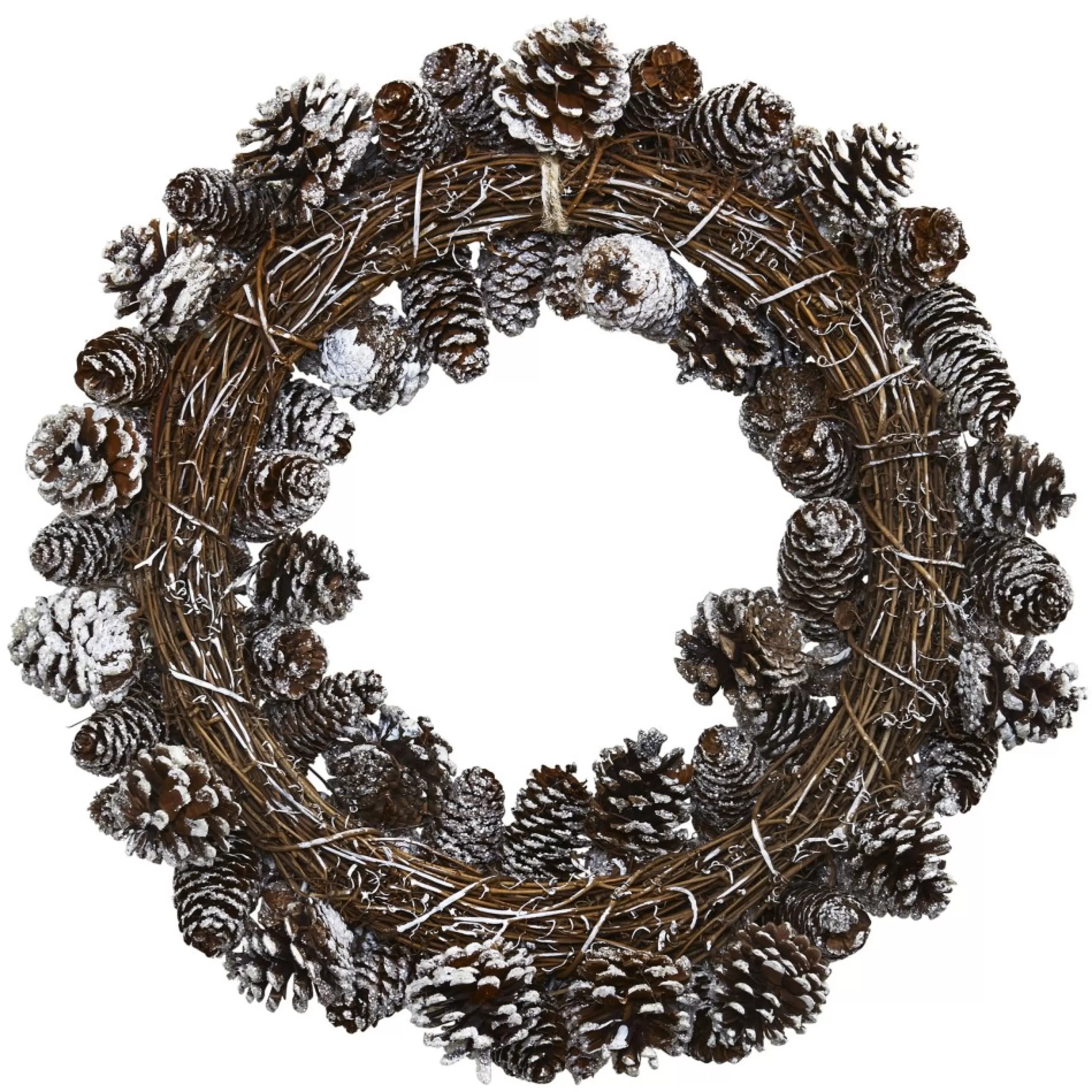 Frosted, Flocked, Iced Wreaths*Nearly Natural Snowy Pinecone Artificial Christmas Wreath, 17-Inch, Unlit