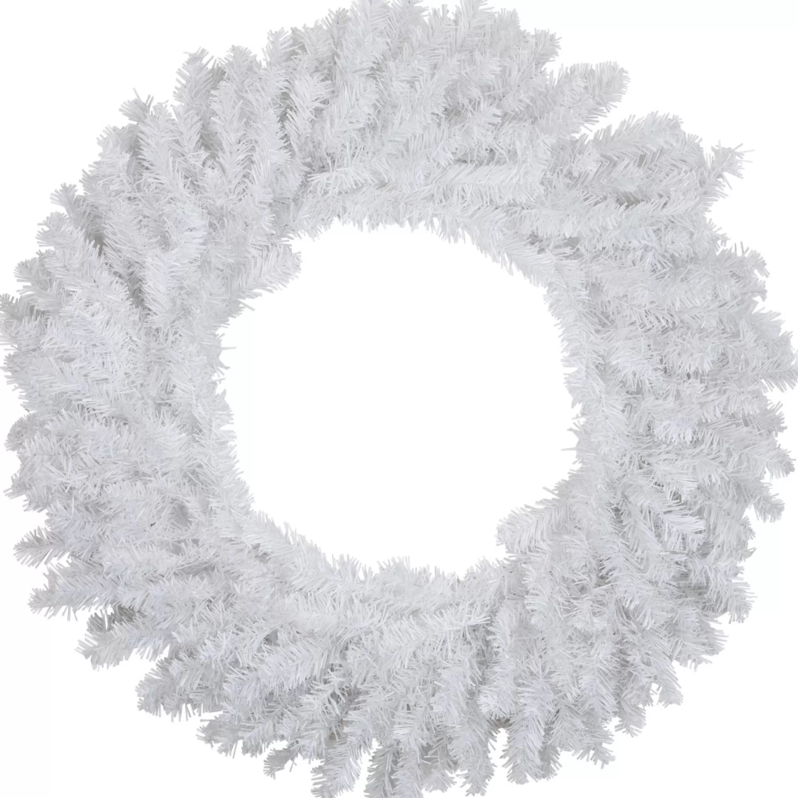 Unlit Wreaths*Northlight White Canadian Pine Artificial Christmas Wreath, 24-Inch, Unlit