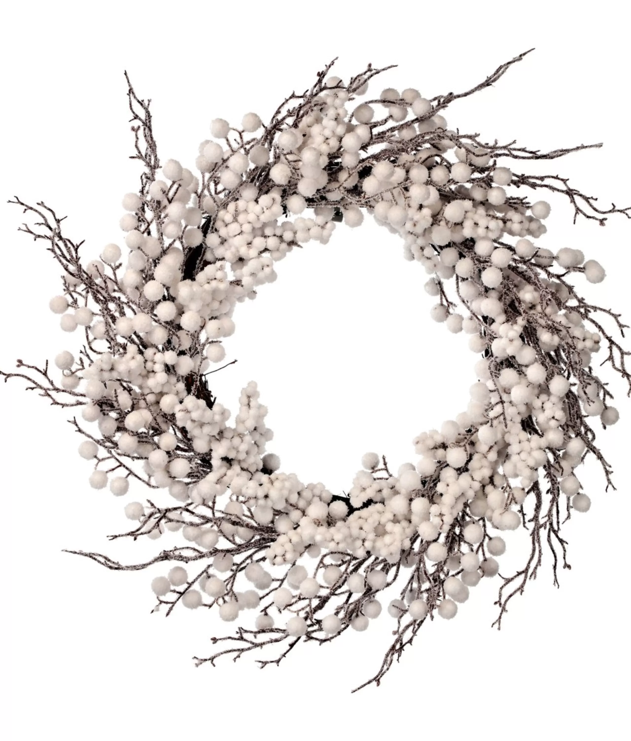 Berry Wreaths*Contemporary Home Living White Winter Berry Artificial Christmas Wreath, 26-Inch, Unlit