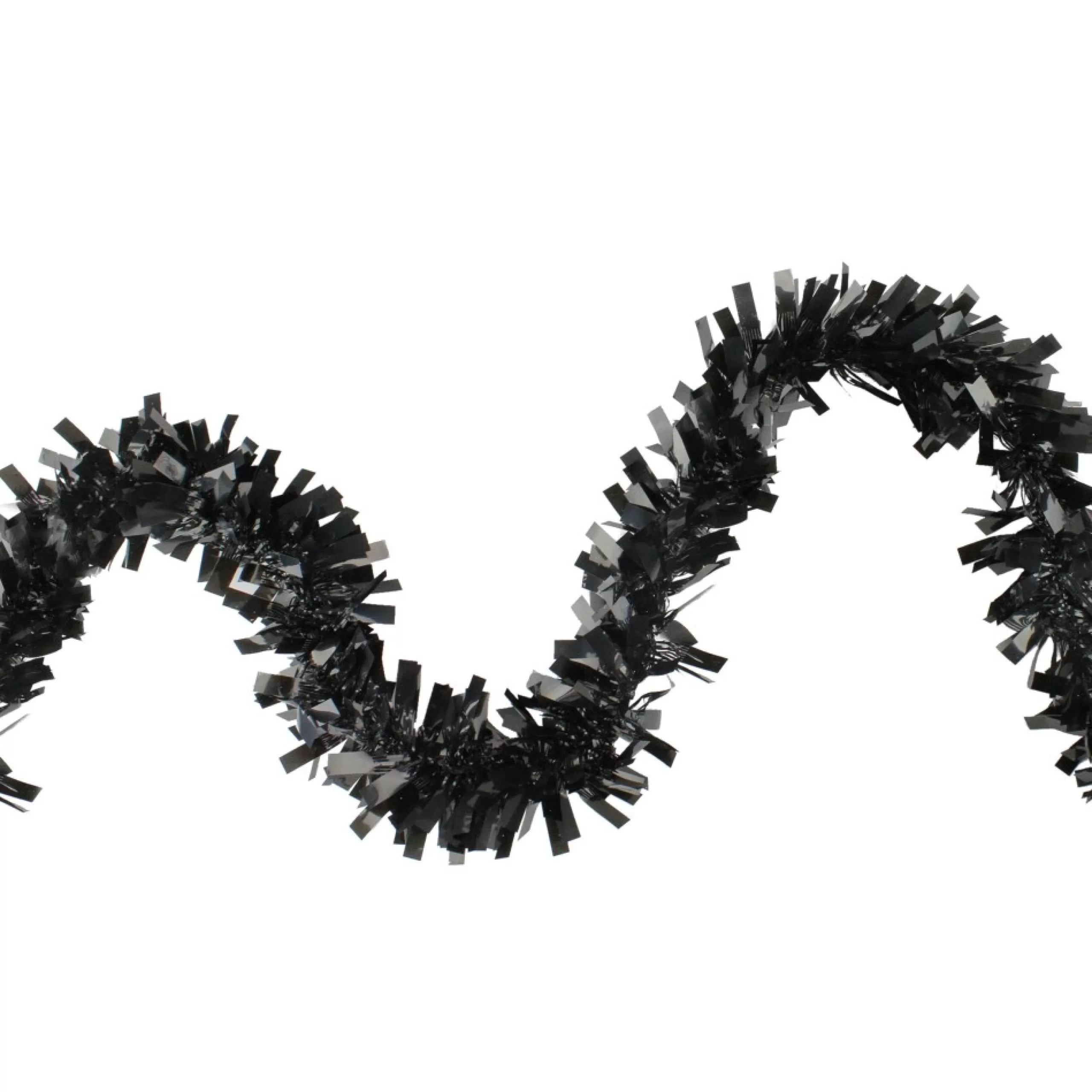 Classic Tinsel Garland*Northlight Wide Cut Black Halloween Tinsel Garland - 50 Feet, Unlit