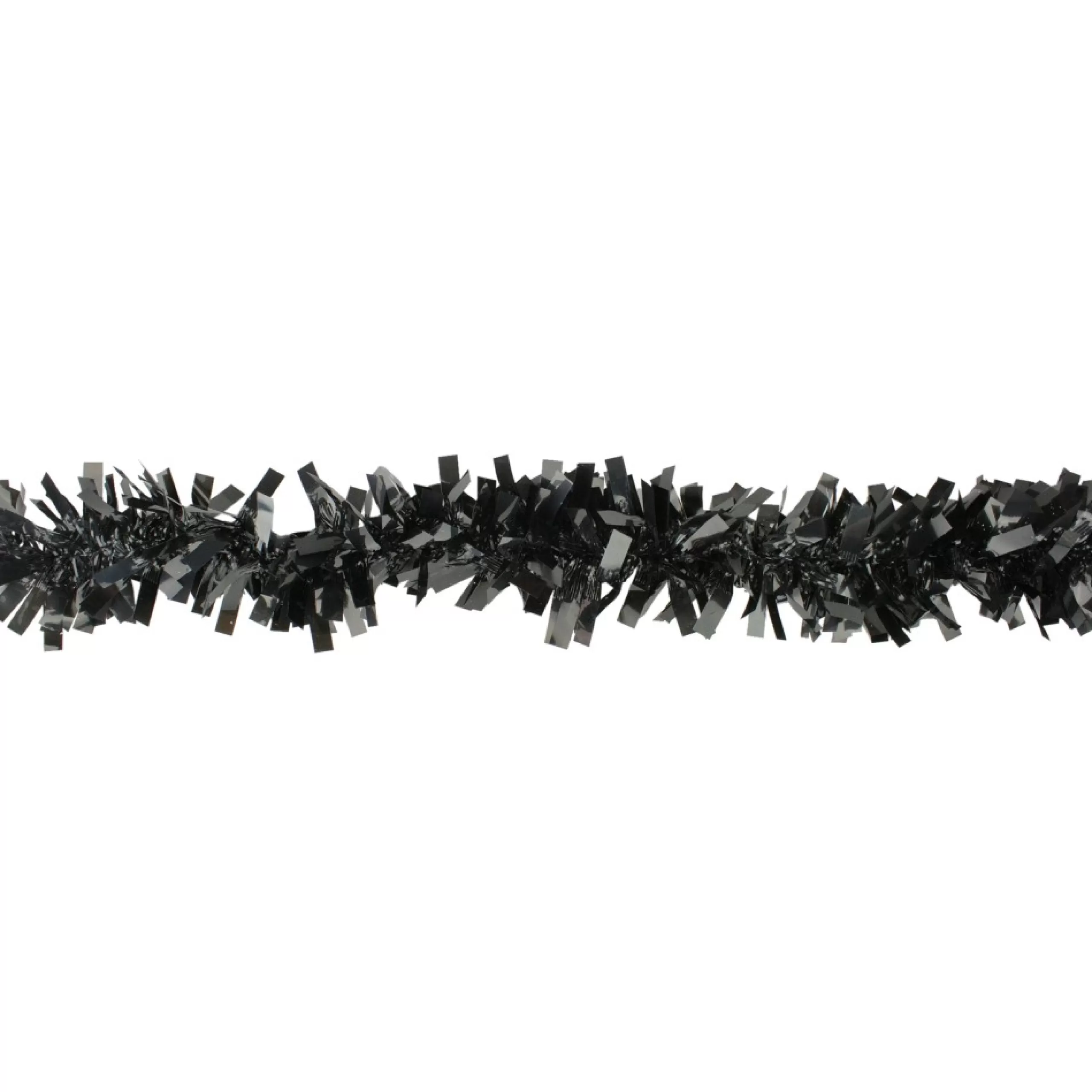 Classic Tinsel Garland*Northlight Wide Cut Black Halloween Tinsel Garland - 50 Feet, Unlit